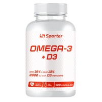 Жирные кислоты Sporter Omega 3 + D3, 120 капсул