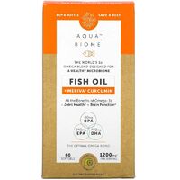 Жирные кислоты Enzymedica Aqua Biome Fish Oil + Meriva Curcumin, 60 капсула - лимон