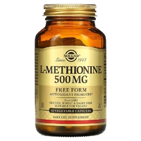 Аминокислота Solgar L-Methionine 500 mg, 90 вегакапсул