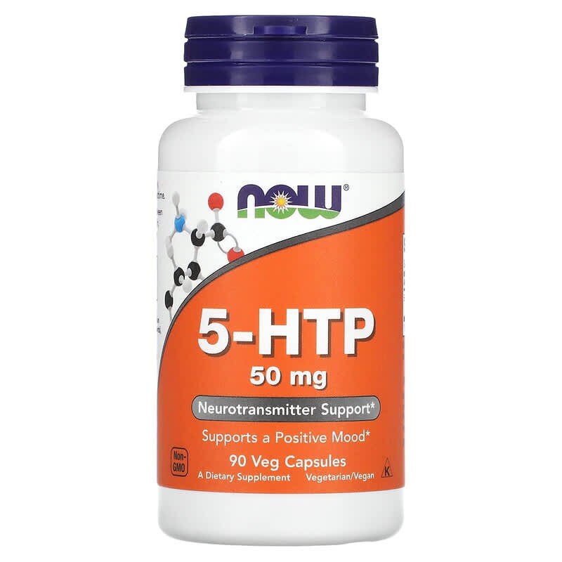 Амінокислота NOW 5-HTP 50 mg, 90 вегакапсул
