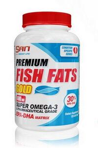 Жирні кислоти SAN Premium Fish Fats Gold, 120 капсул