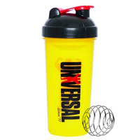 Шейкер Universal Nutrition с пружинкой 700 мл,  Yellow/Black