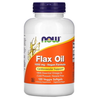 Жирные кислоты NOW Flax Oil 1000 mg, 120 вегакапсул