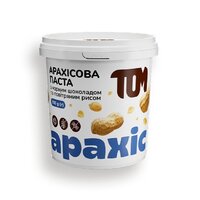 Заменитель питания TOM Арахисовая паста с черным шоколадом и воздушным рисом, 500 грамм