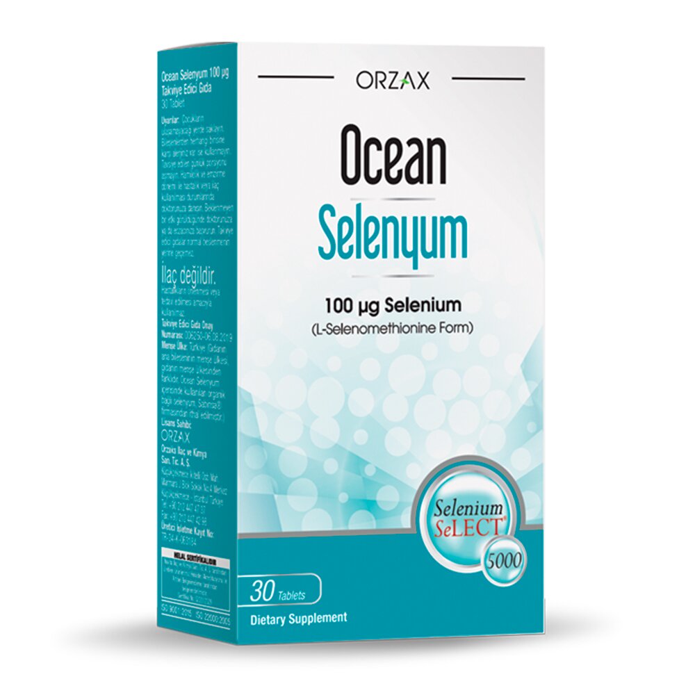 Вітаміни та мінерали Orzax Ocean Selenium 100 mcg, 30 таблеток