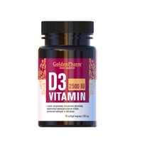 Витамины и минералы Golden Pharm Vitamin D3 2500 IU, 90 капсул