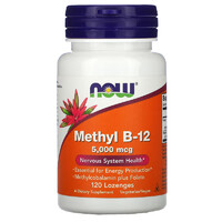Витамины и минералы NOW Methyl B12 5000 mcg, 120 леденцов
