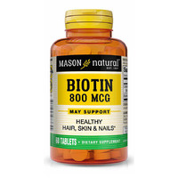 Витамины и минералы Mason Natural Biotin 800 mcg, 60 таблеток