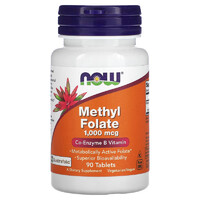 Витамины и минералы NOW Methyl Folate 1000 mcg, 90 таблеток