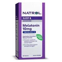 Натуральная добавка Natrol Melatonin 10 mg Advanced Sleep, 60 таблеток