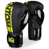 Перчатки для бокса и единоборств Перчатки боксерские Phantom APEX Elastic, Black/Neon Yellow