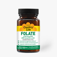 Витамины и минералы Country Life Folic Acid, 100 таблеток