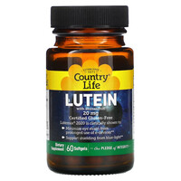 Натуральная добавка Country life Lutein, 60 капсул