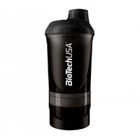 Шейкер Biotech Wave + Shaker 3in1 600 мл, черный