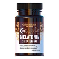 Натуральная добавка Golden Pharm Melatonin Sleep Support 3 mg, 60 вегакапсул