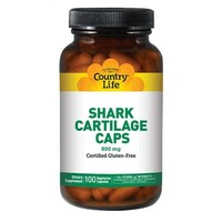 Препарат для суглобів і зв'язок Country Life Shark Cartilage, 100 вегакапсул
