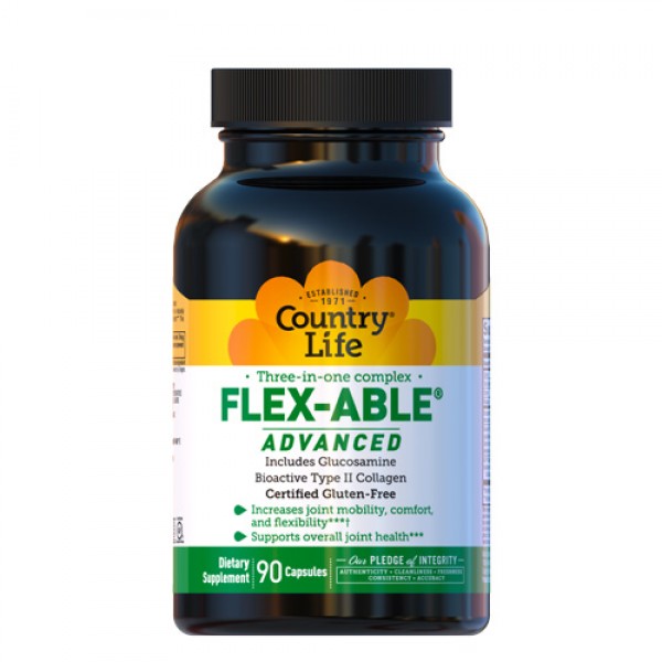 Препарат для суглобів і зв'язок Country Life Flex-Able, 90 капсул