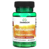 Витамины и минералы Swanson Benfotiamine 160 mg High Potency, 60 капсул
