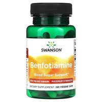 Витамины и минералы Swanson Benfotiamine 300 mg Maximum Potency, 60 вегакапсул