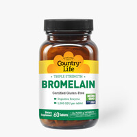 Натуральна добавка Country Life Bromelain, 60 таблеток