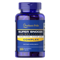 Натуральная добавка Puritan's Pride Super Snooze with Melatonin, 100 капсул