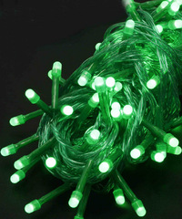 Светодиодная гирлянда 88 LED классическая 5 мм длина 6.6 метров однотон свет зеленый (1183-04)