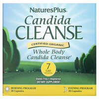 Натуральная добавка Natures Plus Candida Cleanse 7 Day Program, 28 капсул + 28 капсул