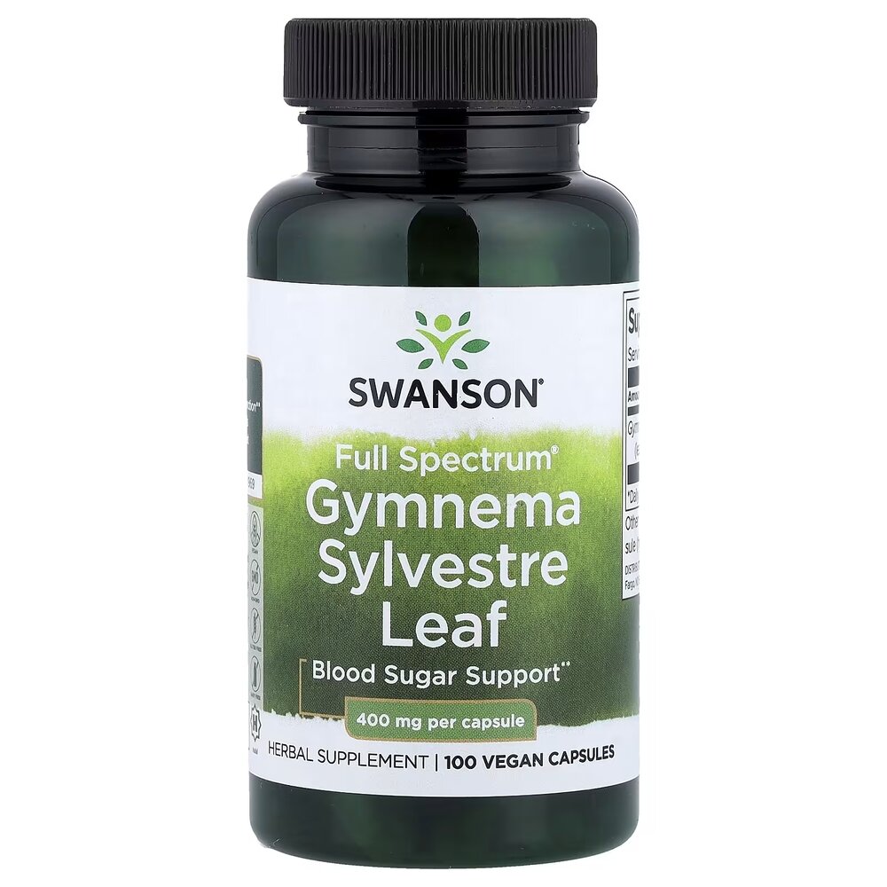 Натуральна добавка Swanson Gymnema Sylvestre Leaf 400 mg Full Spectrum, 100 капсул