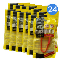 Средство от насекомых браслет с репеллентом от комаров и клещей Mosquito Красный - НАБОР 24 шт