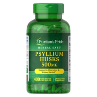 Натуральная добавка Puritan's Pride Psyllium Husks 500 mg, 400 капсул