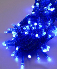 Светодиодная гирлянда 88 LED классическая 5 мм длина 6.6 метров однотон свет синий (1183-02)