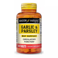 Натуральная добавка Mason Natural Garlic &amp; Parsley, 100 таблеток