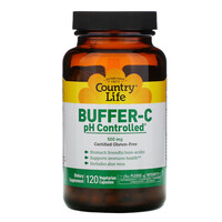 Витамины и минералы Country Life Buffer-C 500 mg, 120 вегакапсул