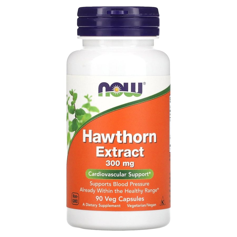 Натуральна добавка NOW Hawthorn Extract 300 mg, 90 вегакапсул