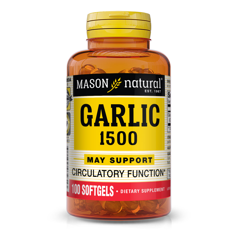 Натуральна добавка Mason Natural Garlic Oil 1500 mg, 100 капсул