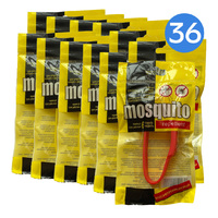 Средство от насекомых браслет с репеллентом от комаров и клещей Mosquito Красный - НАБОР 36 шт