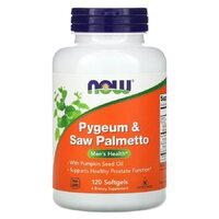 Натуральная добавка NOW Pygeum &amp; Saw Palmetto, 120 капсул