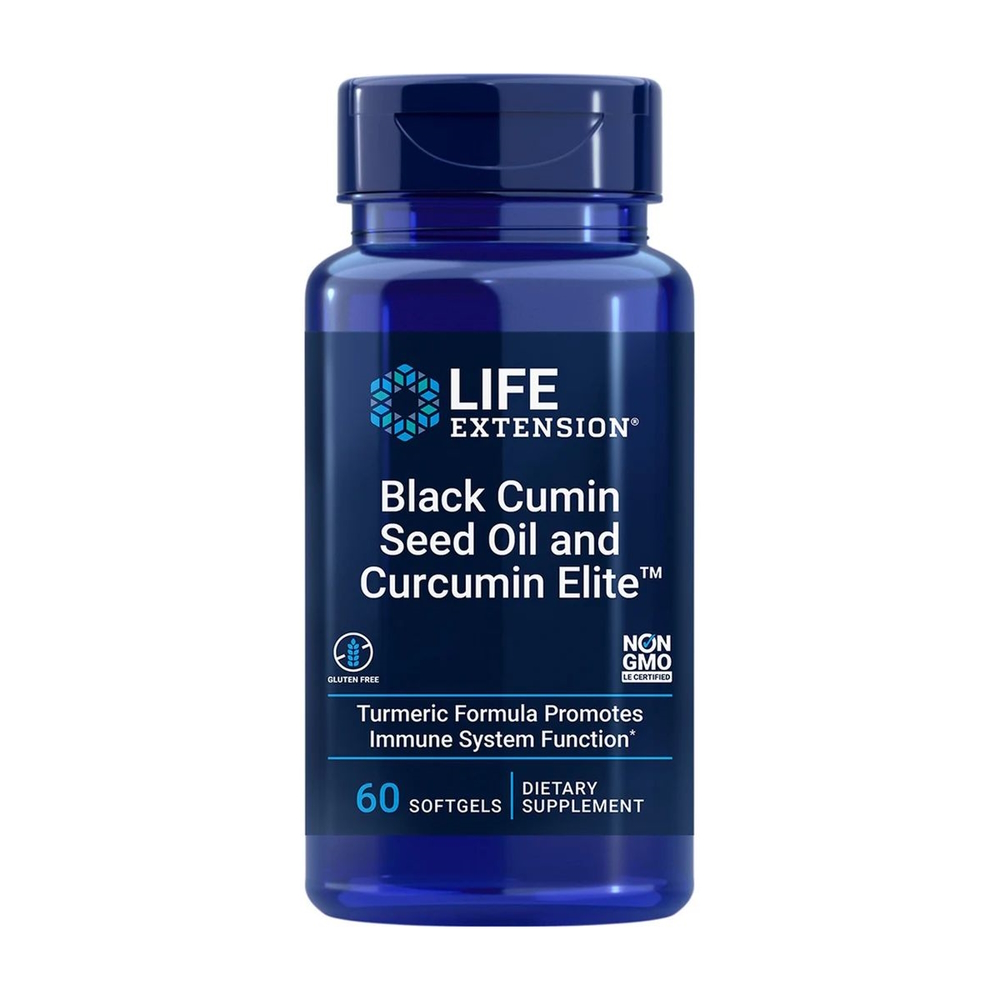 Натуральна добавка Life Extension Black Cumin Seed Oil and Curcumin Elite, 60 капсул