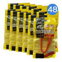 Средство от насекомых браслет с репеллентом от комаров и клещей Mosquito Красный - НАБОР 48 шт