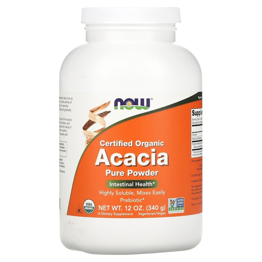 Натуральна добавка NOW Acacia Fiber, 340 грам