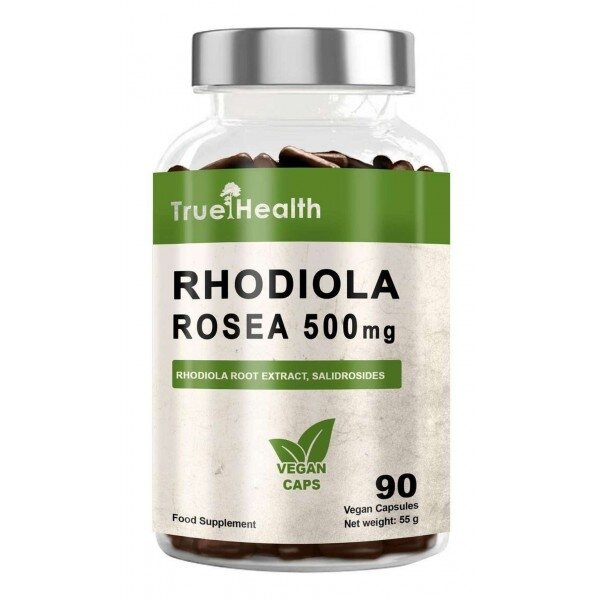 Натуральная добавка True Health Rhodiola Rosea 500 mg, 90 вегакапсул