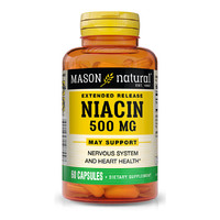 Витамины и минералы Mason Natural Niacin 500 mg Extended Release, 60 капсул