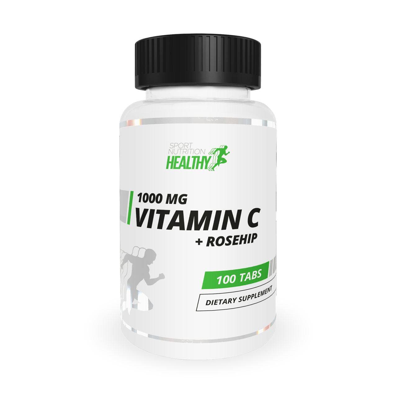 Витамины и минералы Healthy by MST Vitamin C + Rosehips, 100 таблеток