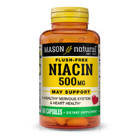 Витамины и минералы Mason Natural Niacin 500 mg Flush Free, 60 капсул