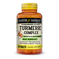 Натуральная добавка Mason Natural Turmeric Complex With Vitamin D3 &amp; Magnesium, 60 таблеток
