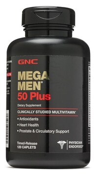 Витамины и минералы GNC Mega Men 50 Plus, 120 каплет
