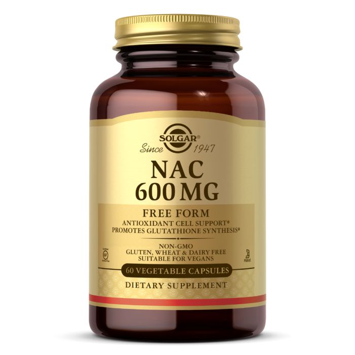 Амінокислота Solgar NAC 600 mg, 60 вегакапсул