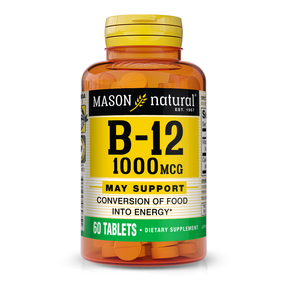 Витамины и минералы Mason Natural Vitamin B12 1000 mcg, 60 таблеток