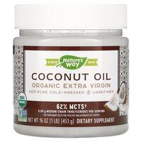 Заменитель питания Nature's Way Organic Coconut Oil Extra Virgin, 453 грамм