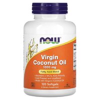 Натуральная добавка NOW Virgin Coconut Oil 1000 mg, 120 капсул